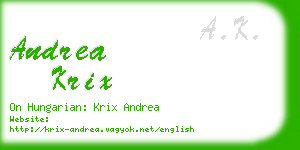 andrea krix business card